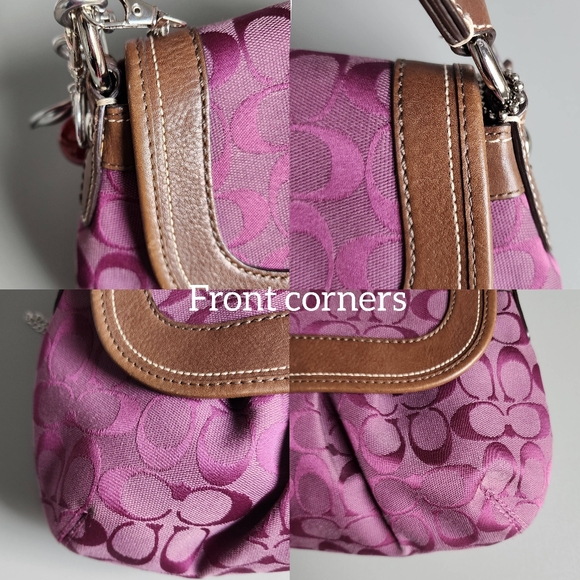 Coach Pink and Brown Shoulder Bag - Picture 12 of 16